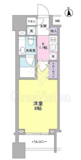 パークフラッツ中目黒　305号室　間取り