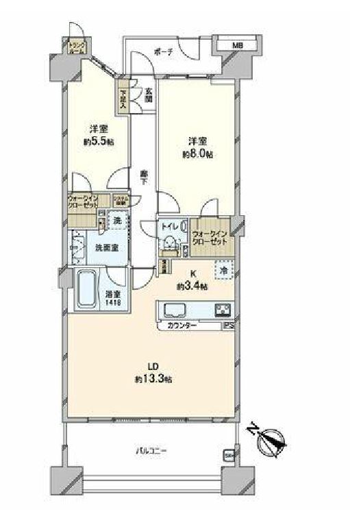 プライヴブルー東京　14F号室　間取り
