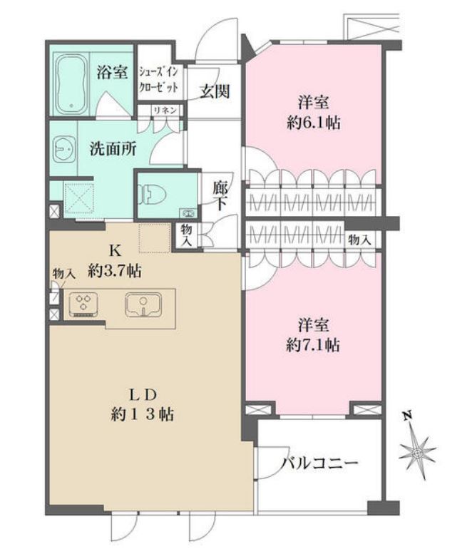 ウェリス目黒大岡山　202号室　間取り