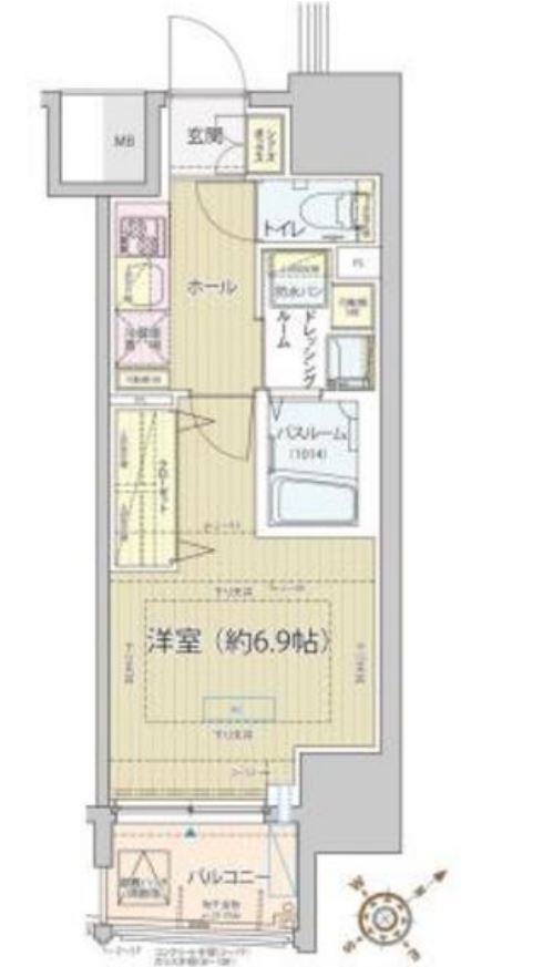 レビスタ白金高輪　603号室　間取り