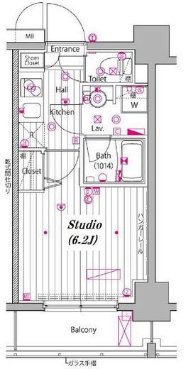 グランド・ガーラ白金高輪　1104号室　間取り