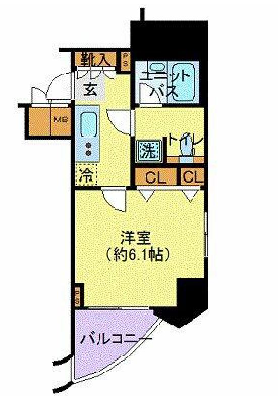 コンシェリア芝公園　1105号室　間取り