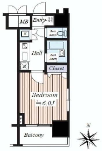 コンシェリア芝公園　1007号室　間取り