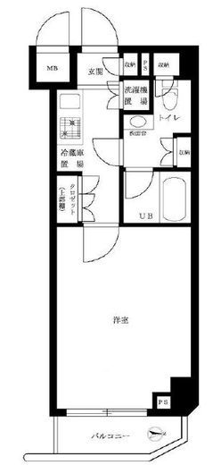 ルーブル泉岳寺前　408号室　間取り