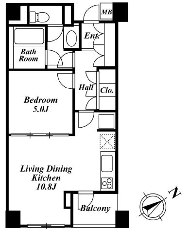 KDXレジデンス高輪　201号室　間取り