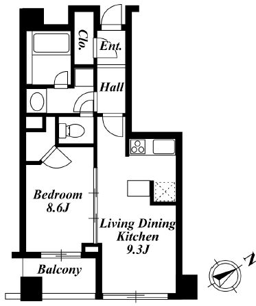 KDXレジデンス高輪　202号室　間取り