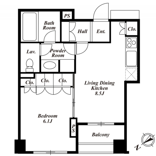 KDXレジデンス高輪　306号室　間取り