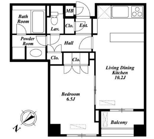 KDXレジデンス高輪　504号室　間取り