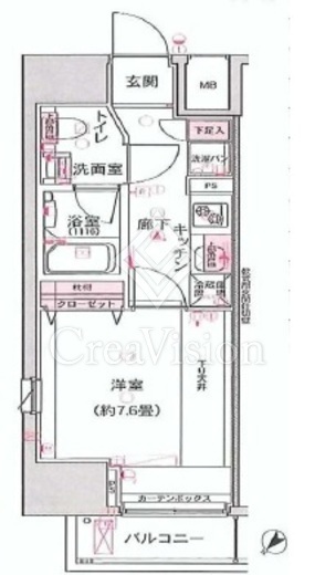 デュアレス愛宕虎ノ門　103号室　間取り