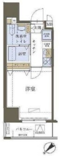リヴシティ神田　602号室　間取り