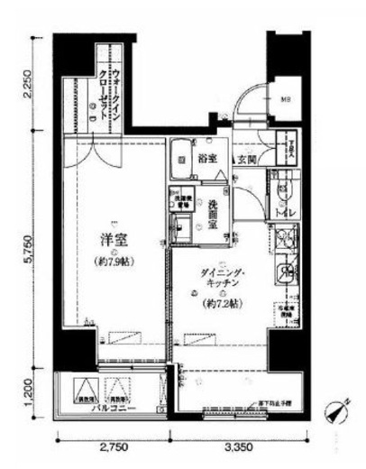 リヴシティ神田　901号室　間取り