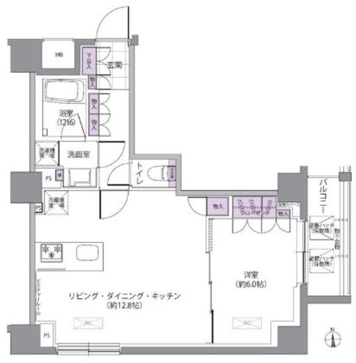 IVY WEST　703号室　間取り
