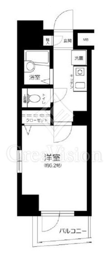 リクレイシア西麻布　1-1101号室　間取り