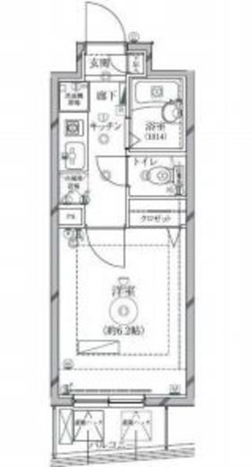 リクレイシア西麻布　1-502号室　間取り