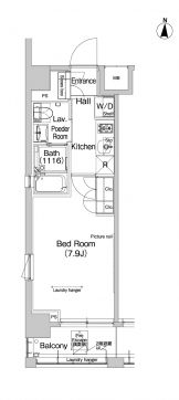プラウドフラット神楽坂3　303号室　間取り