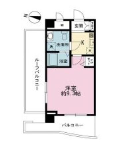 グランド・ガーラ西麻布　1103号室　間取り