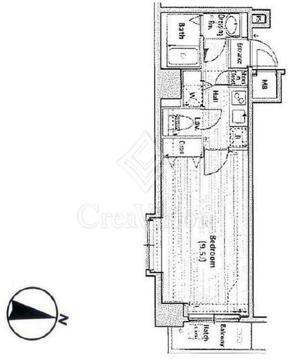 グランド・ガーラ西麻布　217号室　間取り