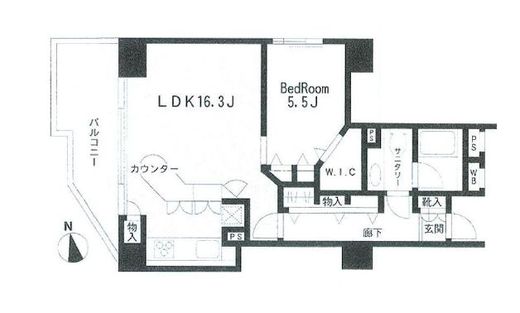 フリーディオ西麻布　606号室　間取り