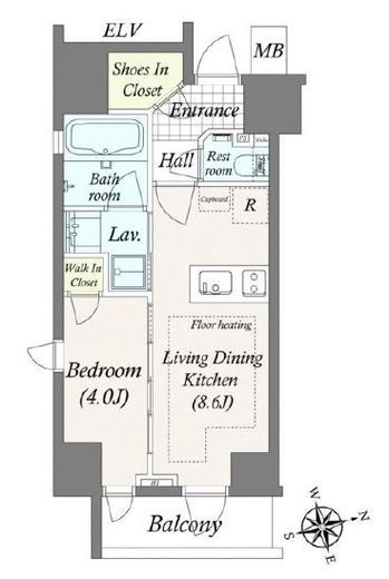 オープンレジデンシア虎ノ門　801号室　間取り