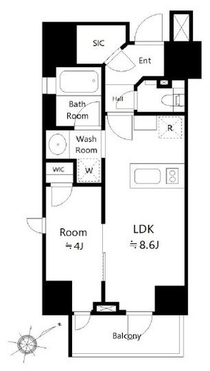 オープンレジデンシア虎ノ門　601号室　間取り