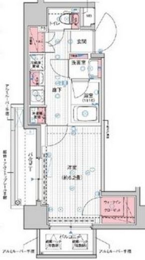 プレール・ドゥーク浜松町　12F1号室　間取り