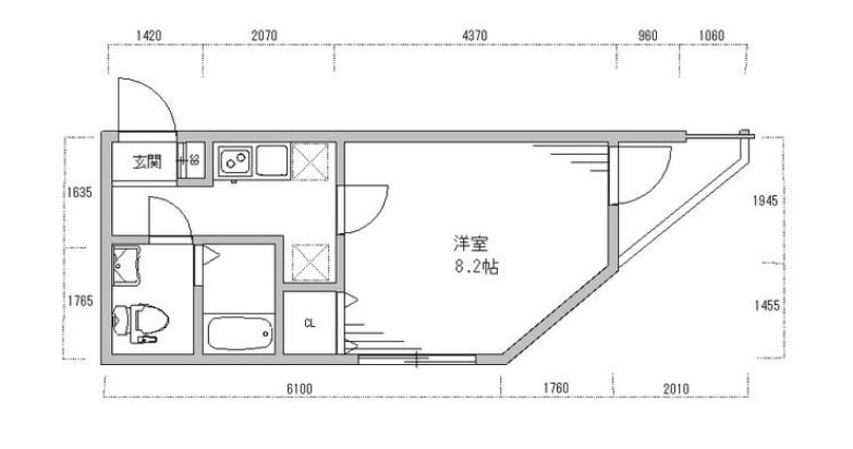 エクセルシオール麻布十番　403号室　間取り