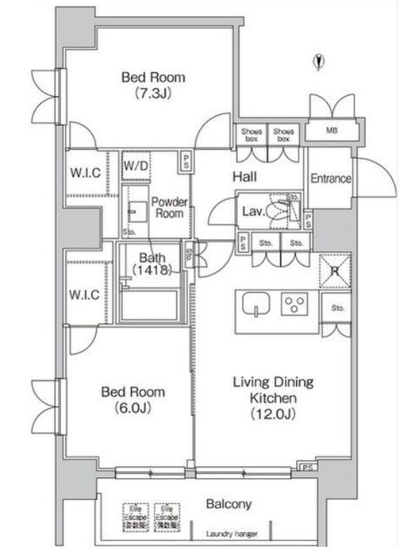 コンフォリア麻布イースト　401号室　間取り