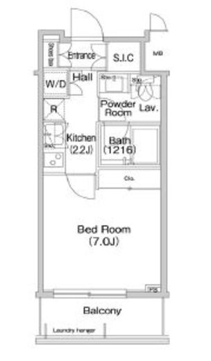 コンフォリア麻布EAST　206号室　間取り