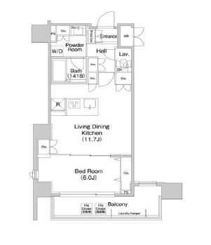 コンフォリア麻布EAST　802号室　間取り