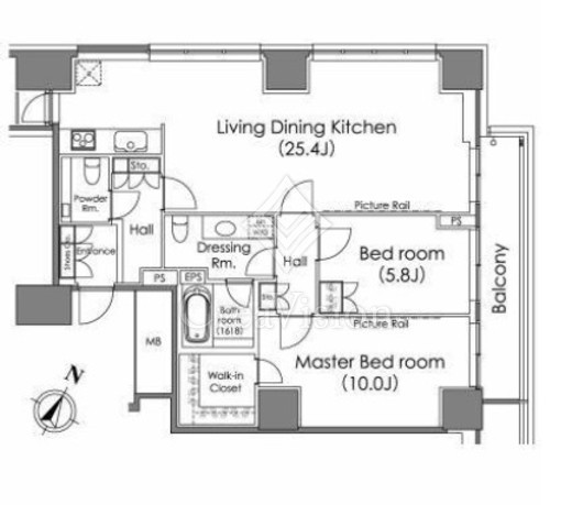 ザ・ベルグレイヴィア麻布　704号室　間取り