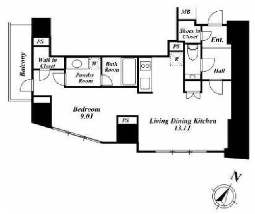 ザ・ベルグレイヴィア麻布　7F3号室　間取り