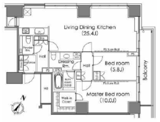 ザ・ベルグレイヴィア麻布　9F4号室　間取り