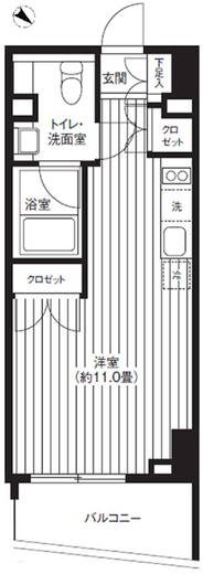 Ti-HIGASHIAZABU　406号室　間取り