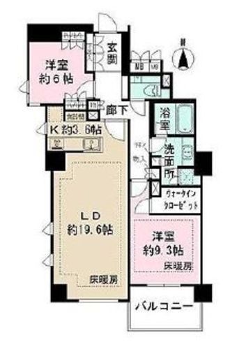 ジオグランデ元麻布　201号室　間取り