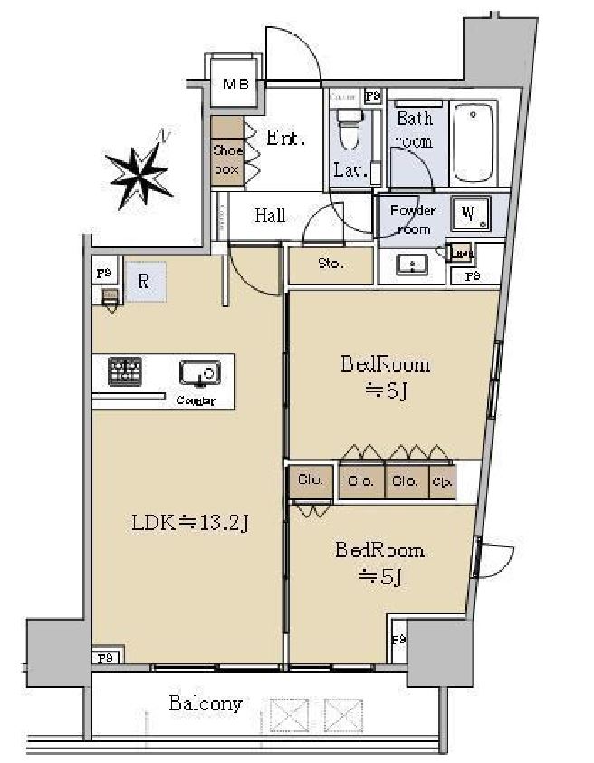 シティハウス目黒ザ・ツイン　3F号室　間取り