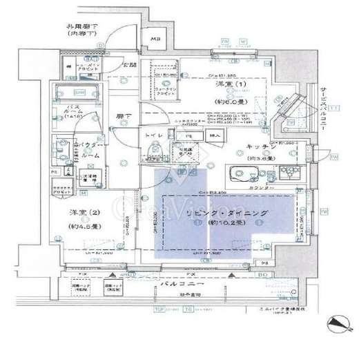 シティハウス目黒ザ・ツイン　S607号室　間取り