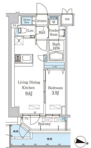 スタイリオ渋谷南平台　101号室　間取り