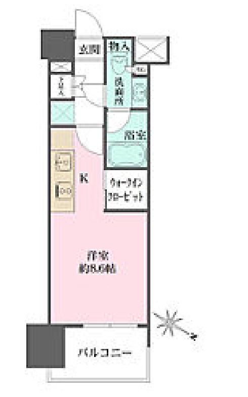 ザ・パークハビオ目黒　407号室　間取り