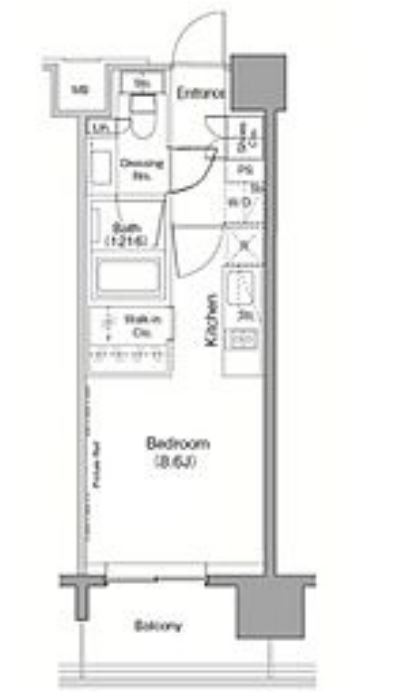 ザ・パークハビオ目黒　802号室　間取り