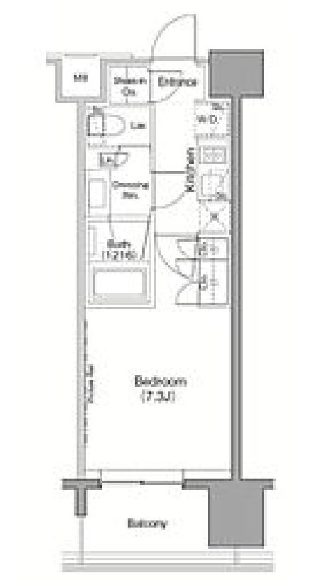 ザ・パークハビオ目黒　204号室　間取り