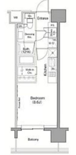 ザ・パークハビオ目黒　1006号室　間取り