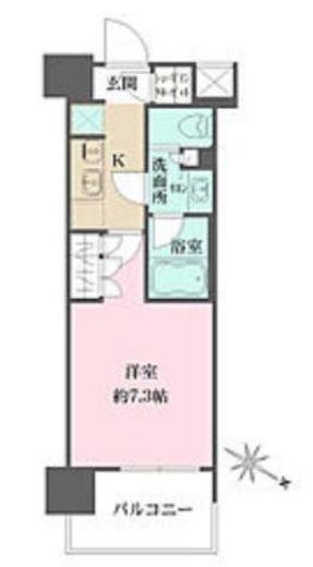 ザ・パークハビオ目黒　1105号室　間取り