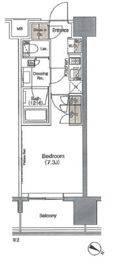 ザ・パークハビオ目黒　204号室　間取り