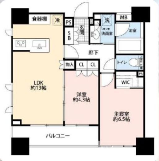 ルフォン築地ザ・レジデンス　5F2号室　間取り