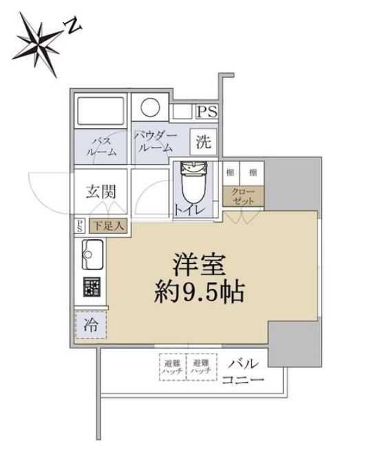 シティハウス中目黒ステーションコート　10F号室　間取り
