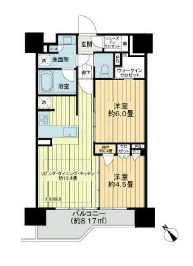 シティハウス中目黒ステーションコート　804号室　間取り