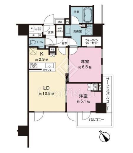 シティハウス中目黒ステーションコート　206号室　間取り