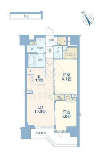 シティハウス中目黒ステーションコート　605号室　間取り