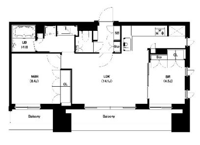 中目黒ウエスト　501号室　間取り