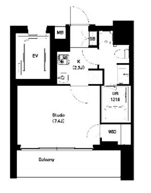 中目黒ウエスト　905号室　間取り